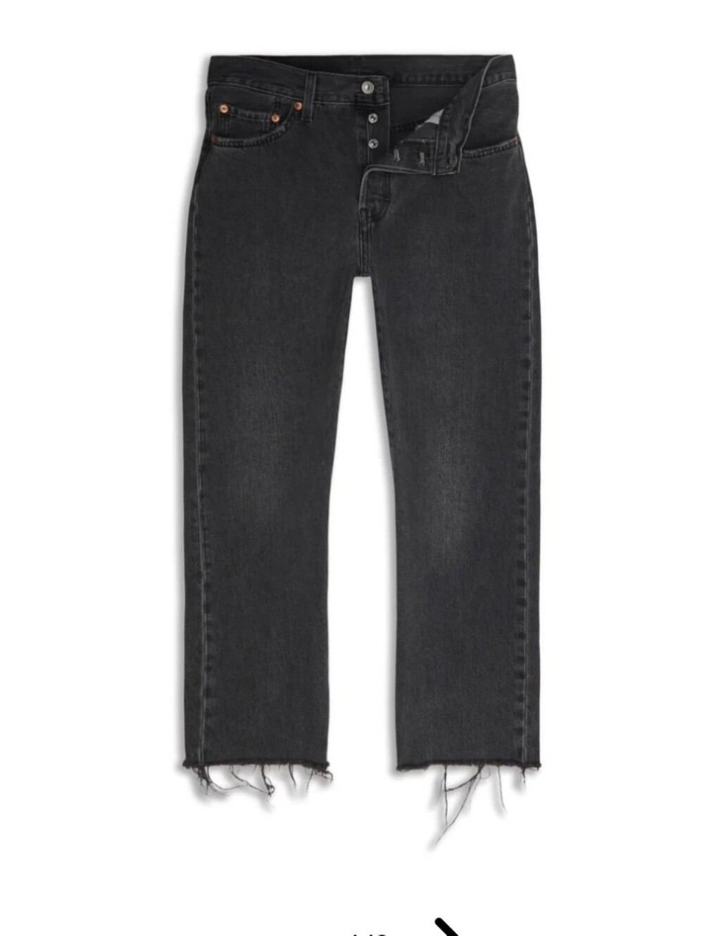 Levi's Wedgie Straight Droit Size 27 in Black